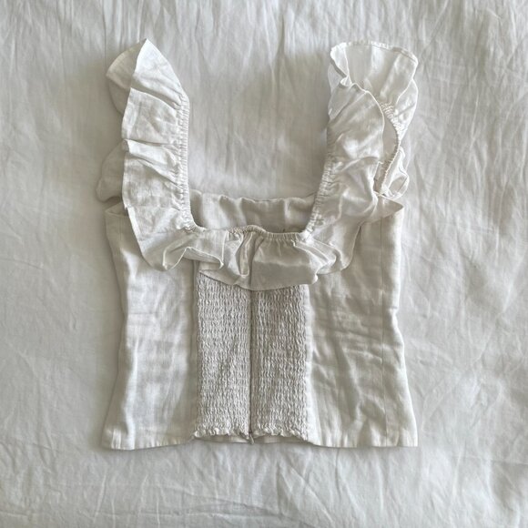 Reformation Linen Corset Top (sz 4) - Picture 5 of 9